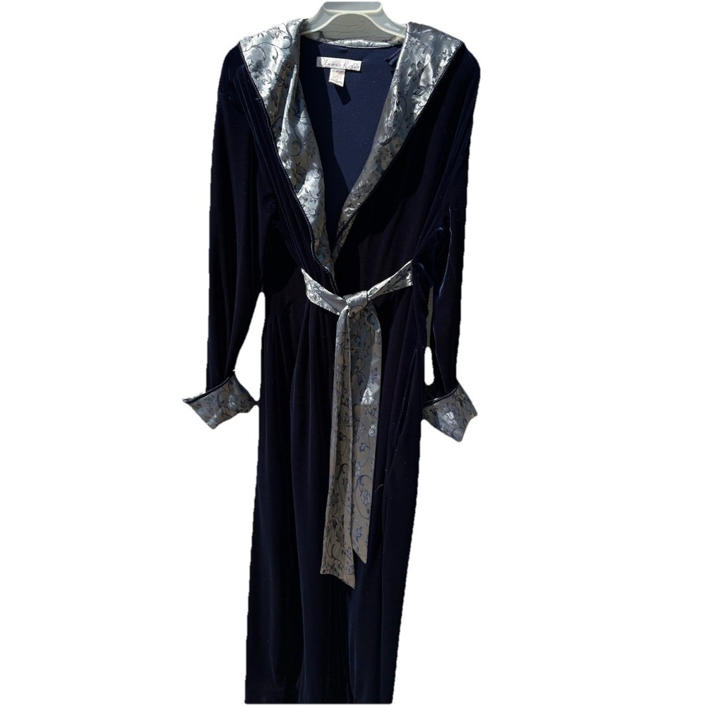 Claire's Rose Blue Velvet Robe Size M Fancy Glam Regal Cosplay Hollywood Korea - Picture 5 of 9